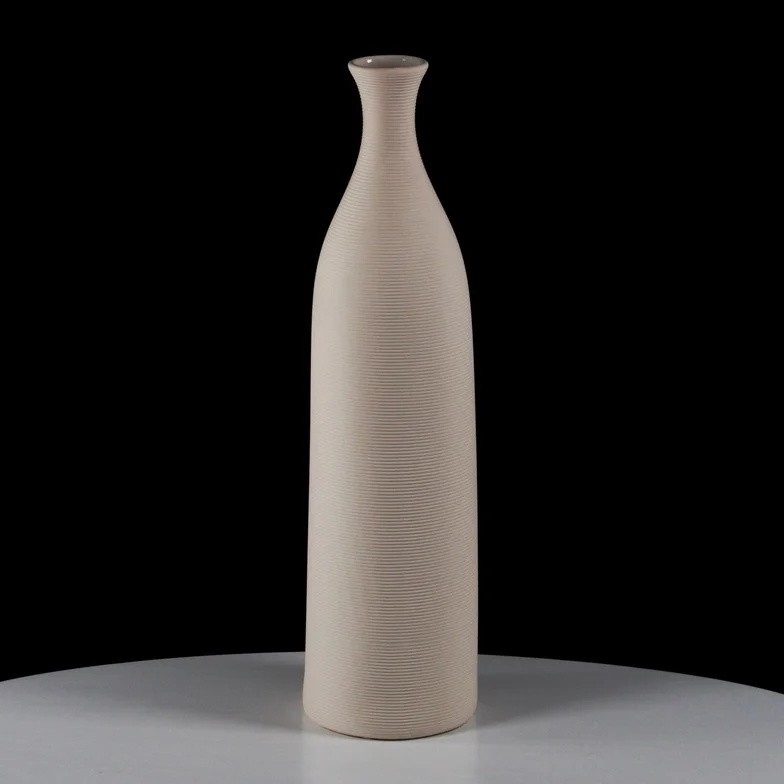 Valge keraamiline vaas, 46 cm