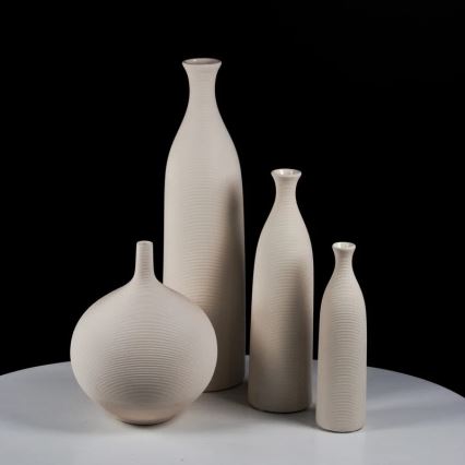Valge keraamiline vaas, 46 cm