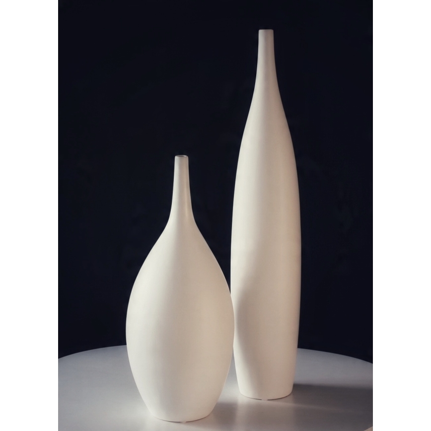 Valge keraamiline vaas, 47 cm
