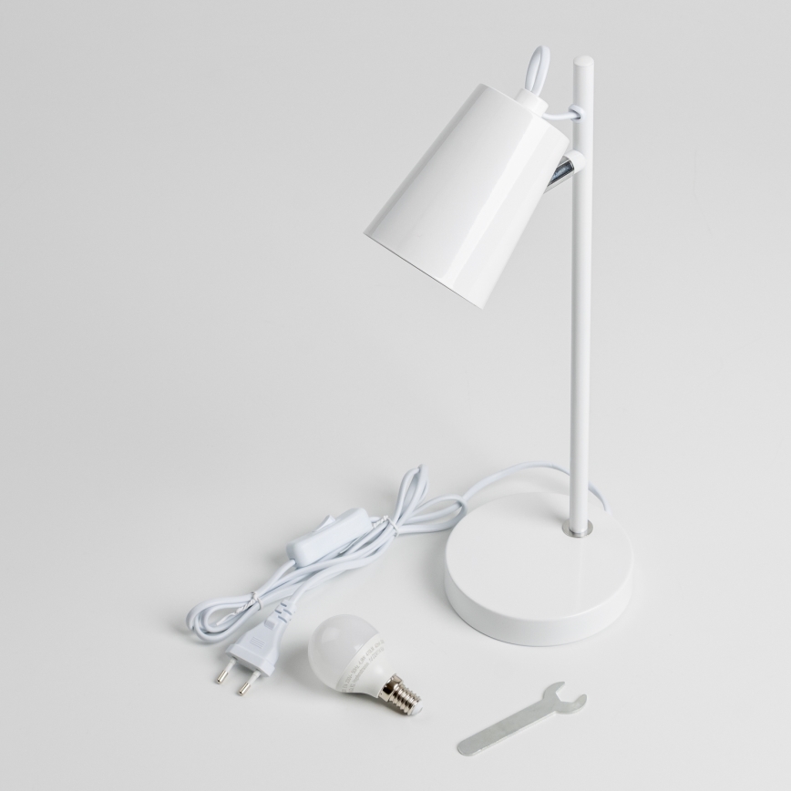 Valge LED laualamp 1xE14/4,9W/230V