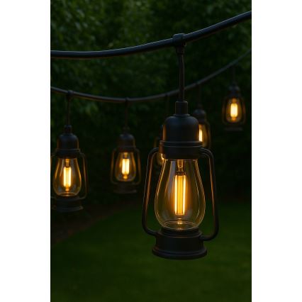 Väli Dekoratiivne kett GARLAND 20xLED 20m IP44 soe valge