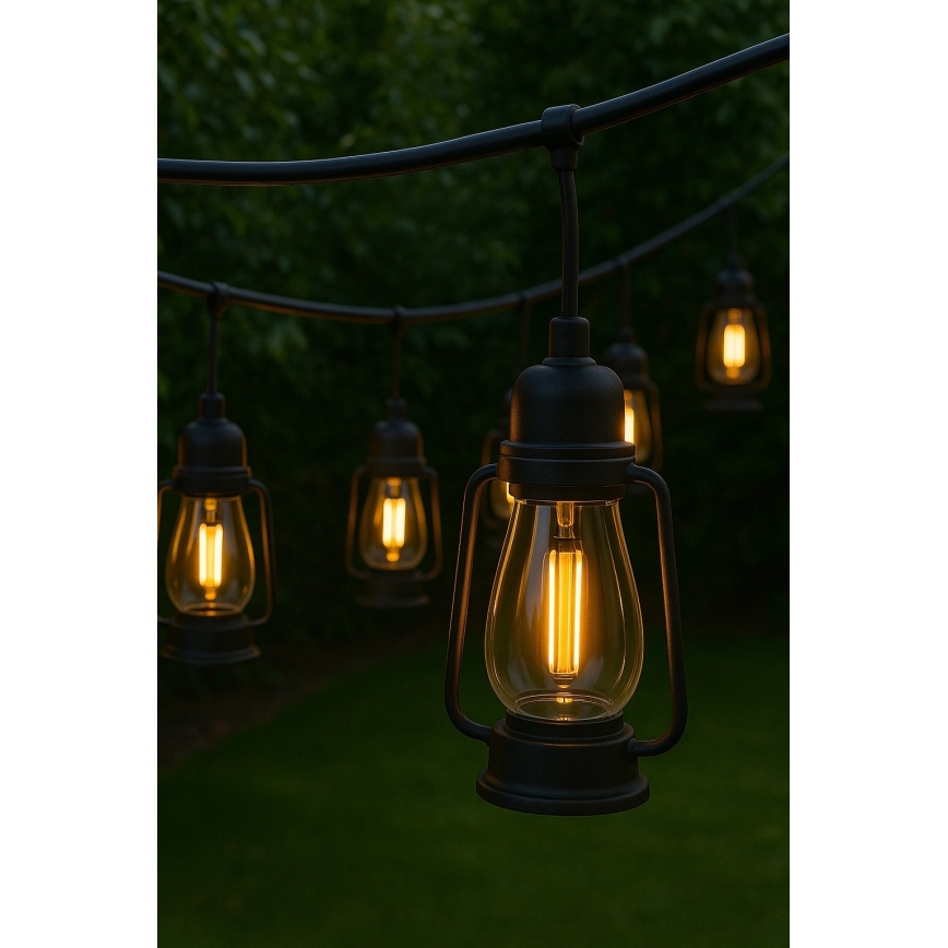 Väli Dekoratiivne kett GARLAND 20xLED 20m IP44 soe valge