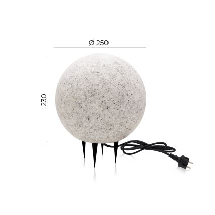 Väli dekoratiivne pall GARDEN BALL 1xE27/40W/230V IP65 d. 25 cm