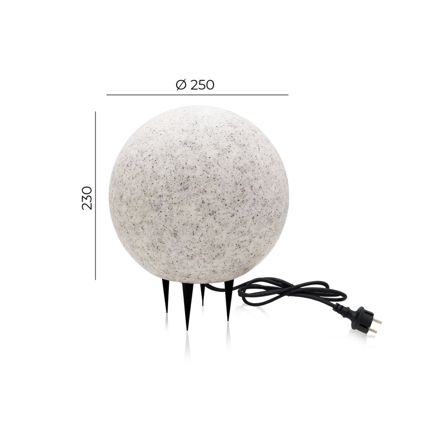Väli dekoratiivne pall GARDEN BALL 1xE27/40W/230V IP65 d. 25 cm