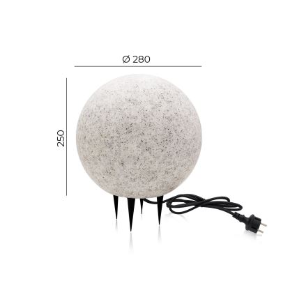 Väli dekoratiivne valgusti GARDEN BALL 1xE27/40W/230V IP65 d. 28 cm
