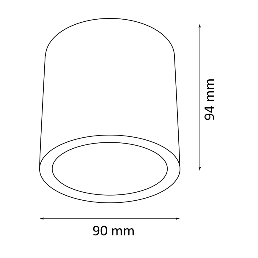 Väli kohtvalgusti OHIO 1xGU10/10W/230V IP54 must