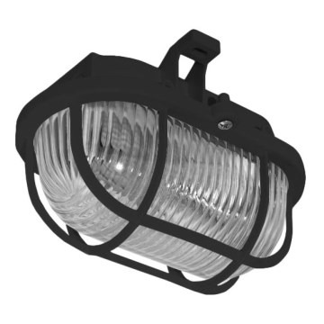 Väli laevalgusti OVAL 1xE27/60W/230V IP44 must