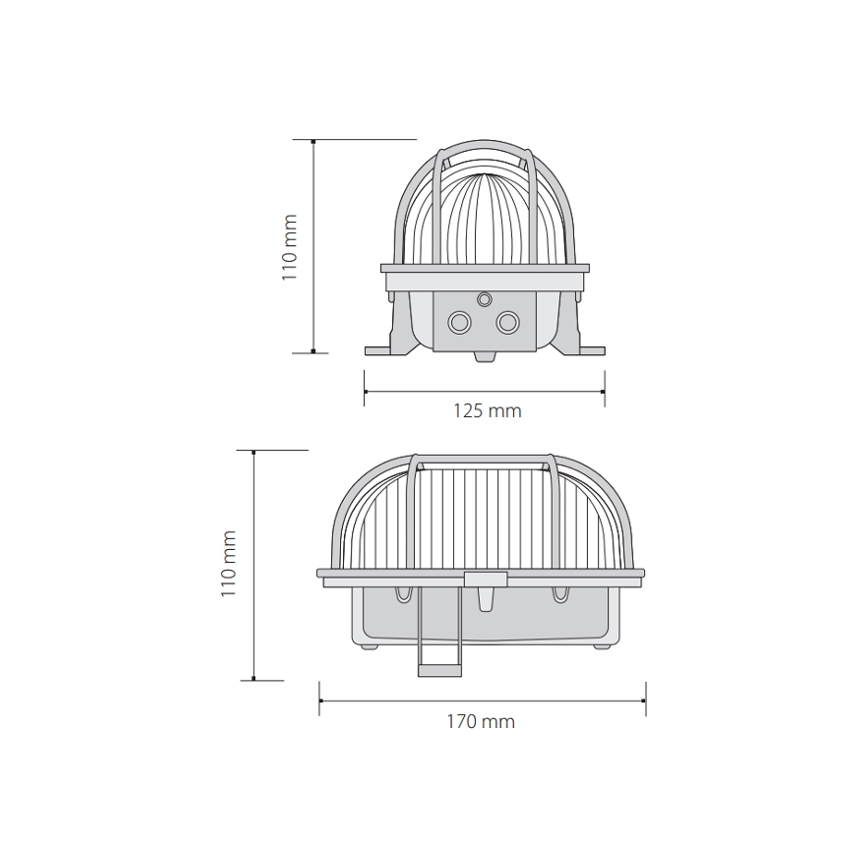 Väli laevalgusti OVAL 1×E27/60W/230V IP44