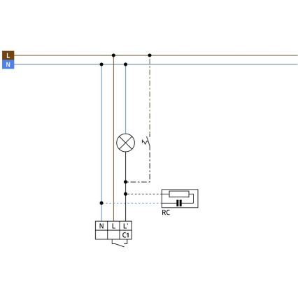 Väli liikumisandur LC-CLICK 200° IP44 must