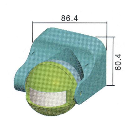 Väli liikumisandur PIR B 180° 1200W/230V IP44 must