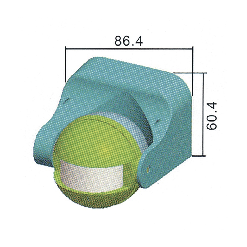 Väli liikumisandur PIR B 180° 1200W/230V IP44 valge