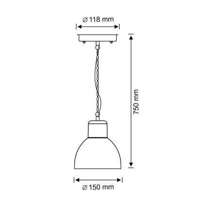 Väli lühter ARNE 1xE27/10W/230V IP44