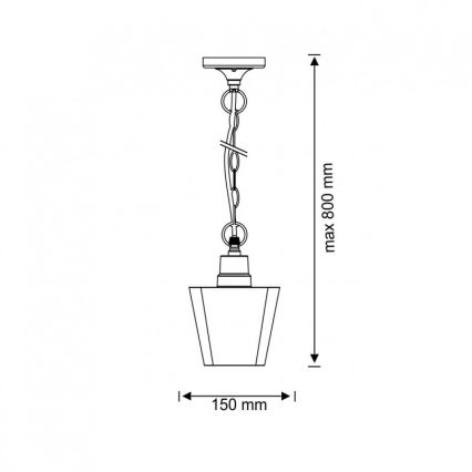 Väli lühter GIZA 1xE27/10W/230V IP44