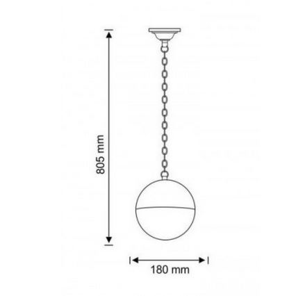 Väli lühter ULSA 1xE27/12W/230V IP44