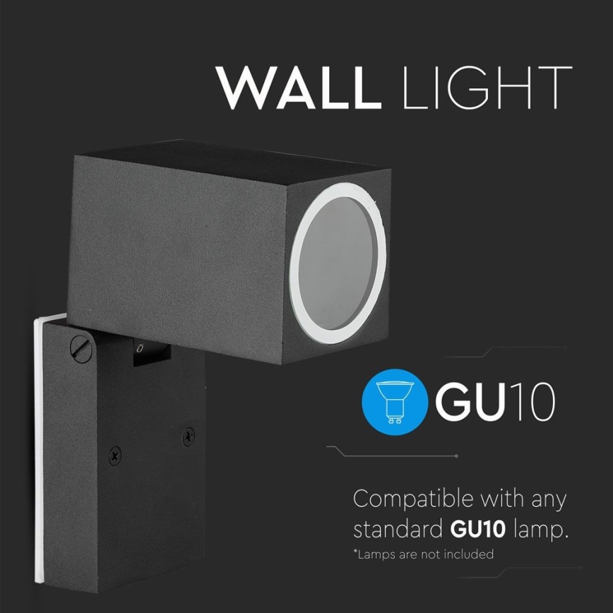 Väli paindlik seinavalgusti 1xGU10/35W/230V IP44 must