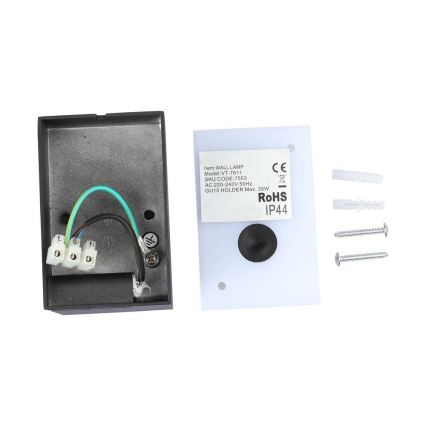 Väli paindlik seinavalgusti 1xGU10/35W/230V IP44 must