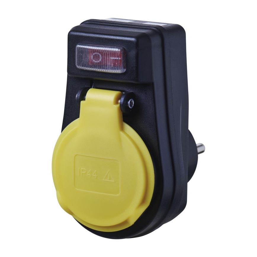 Väli pistikupesa lülitiga FRENCH 250V/16A IP44