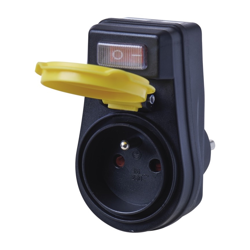 Väli pistikupesa lülitiga FRENCH 250V/16A IP44
