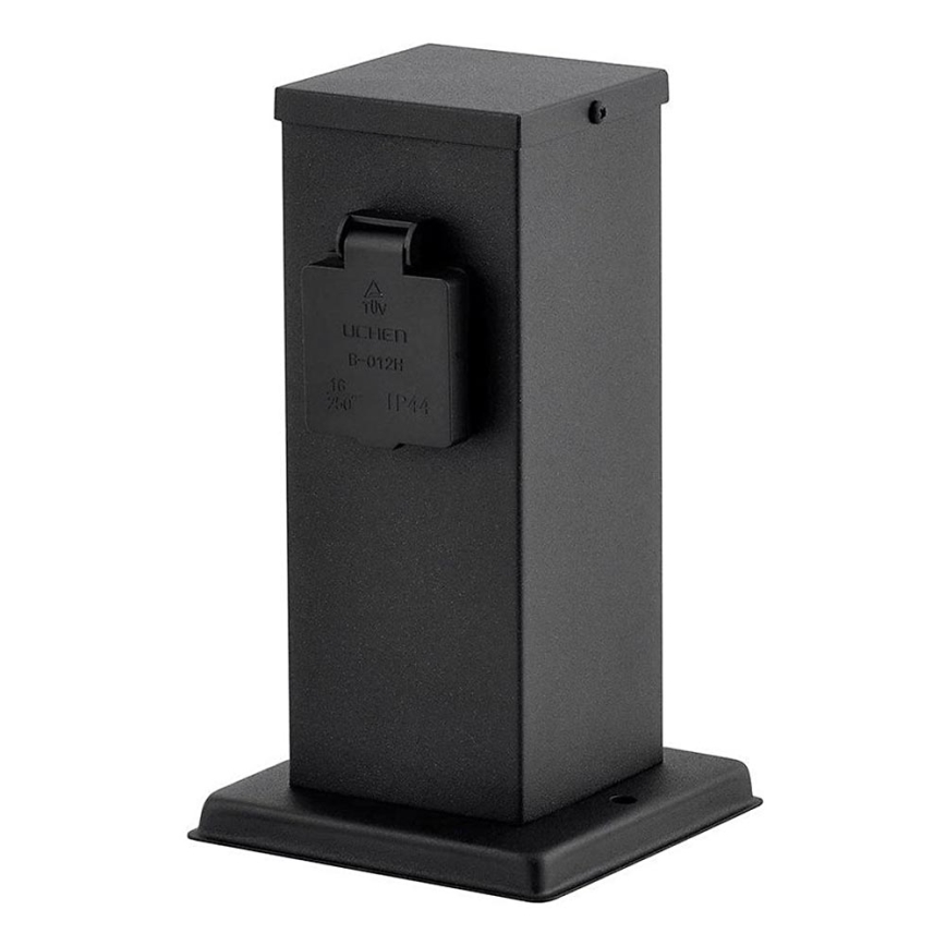 Väli pistikupesadega torn 2Z SCHUKO 230V antratsiit IP44