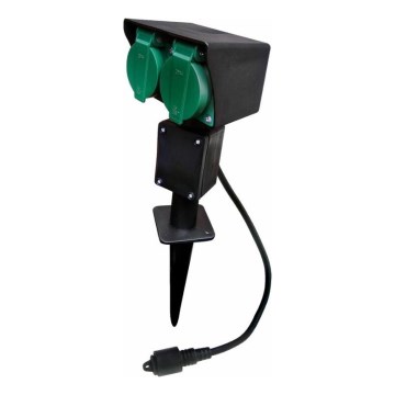 Väli pistikupesadega torn EASY CONNECT 2Z 3600W/230V IP44 roheline