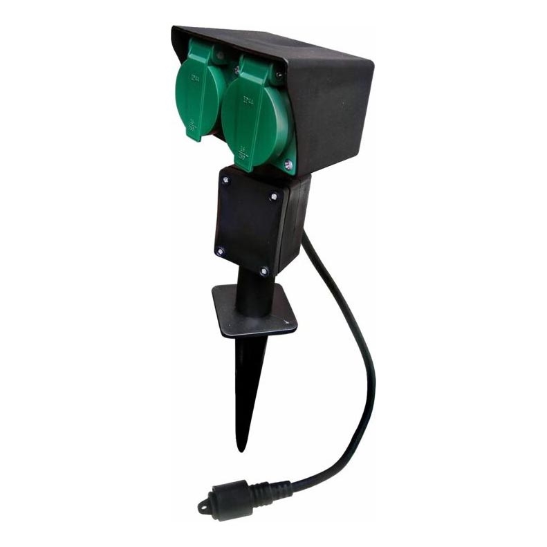 Väli pistikupesadega torn EASY CONNECT 2Z 3600W/230V IP44 roheline