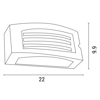 Väli seinavalgusti 1xE27/10W/230V IP54 hall
