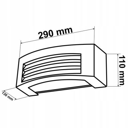 Väli seinavalgusti 1xE27/14W/230V IP54 hall