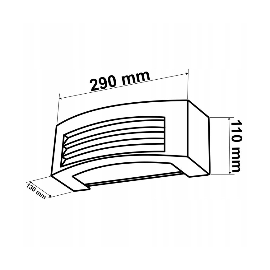 Väli seinavalgusti 1xE27/14W/230V IP54 hall