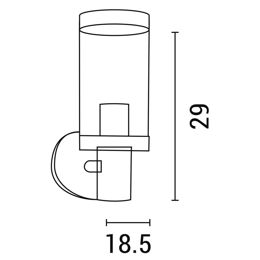 Väli seinavalgusti 1xE27/15W/230V IP44 must