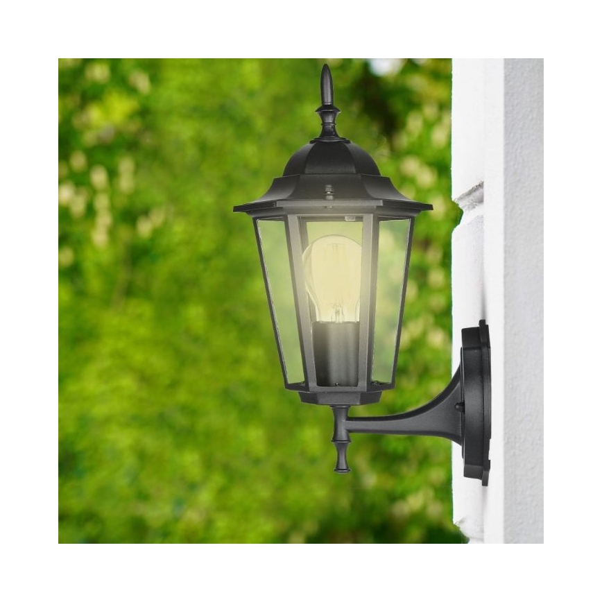 Väli seinavalgusti 1xE27/40W/230V IP44 must