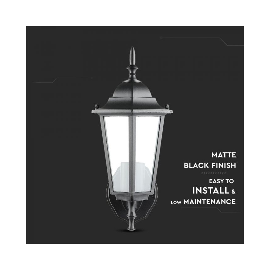 Väli seinavalgusti 1xE27/40W/230V IP44 must