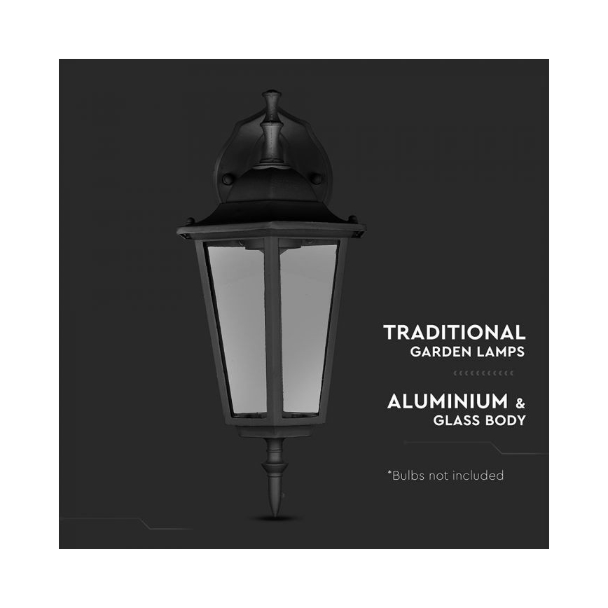 Väli seinavalgusti 1xE27/40W/230V IP44 must