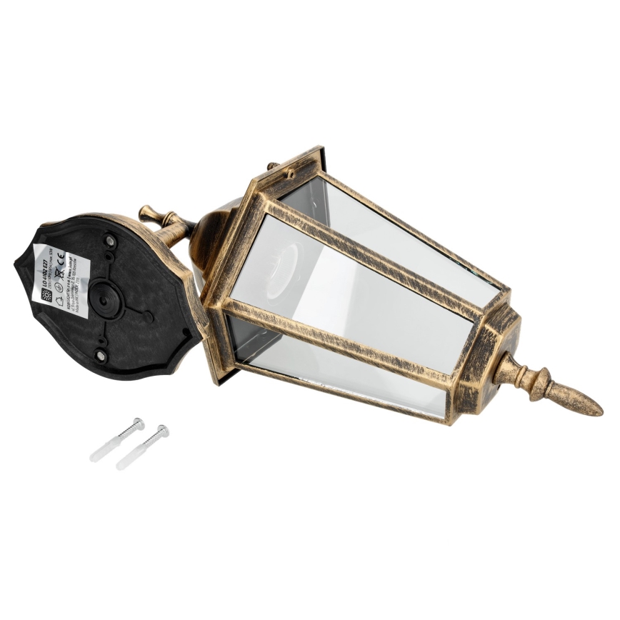Väli seinavalgusti 1xE27/60W/230V IP44 kuldne