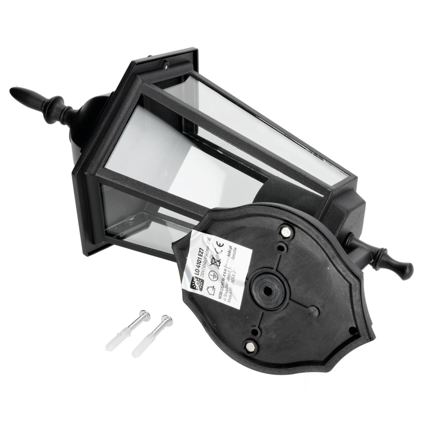 Väli seinavalgusti 1xE27/60W/230V IP44 must