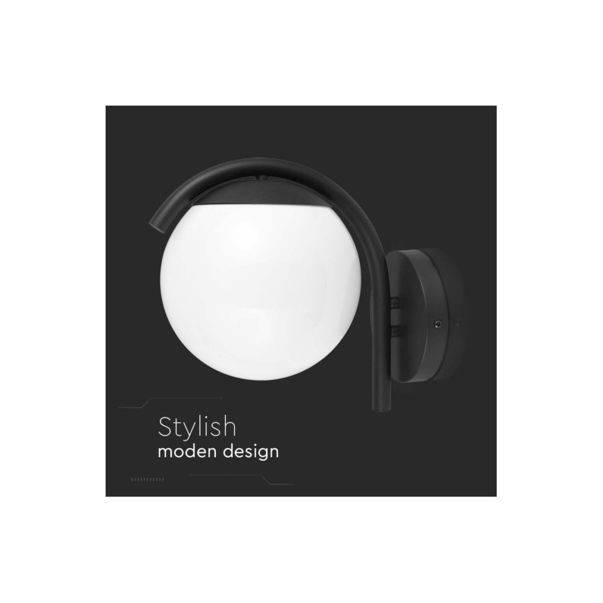 Väli seinavalgusti 1xE27/60W/230V IP44 must