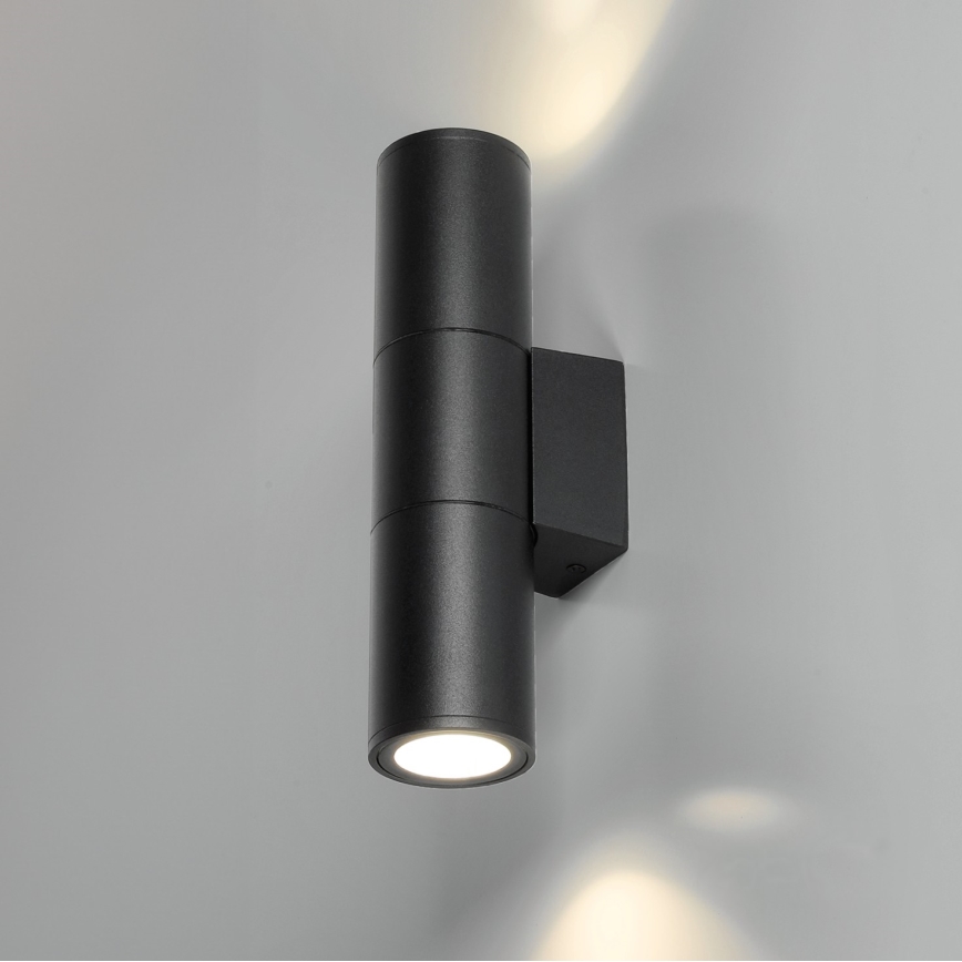 Väli seinavalgusti 2xGU10/35W/230V IP54 ümmargune must