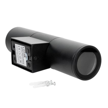 Väli seinavalgusti 2xGU10/35W/230V IP54 ümmargune must