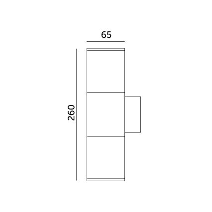 Väli seinavalgusti 2xGU10/35W/230V IP54 ümmargune must