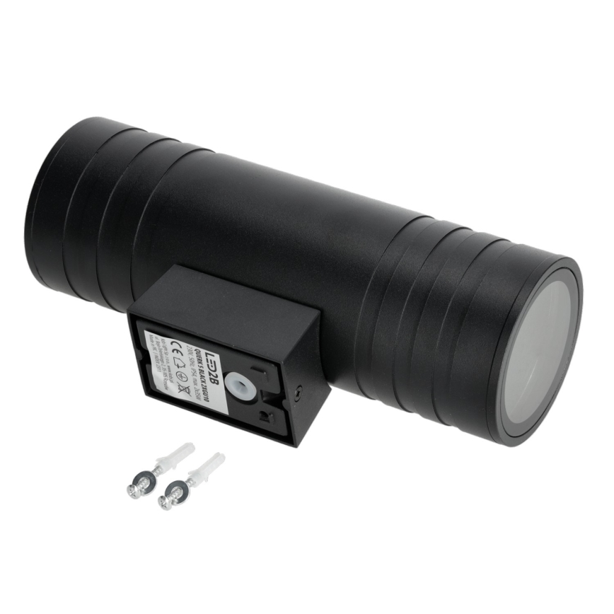Väli seinavalgusti 2xGU10/35W/230V IP54 ümmargune must