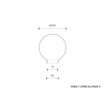 Väli seinavalgusti anduriga PARK 1xE27/60W/230V