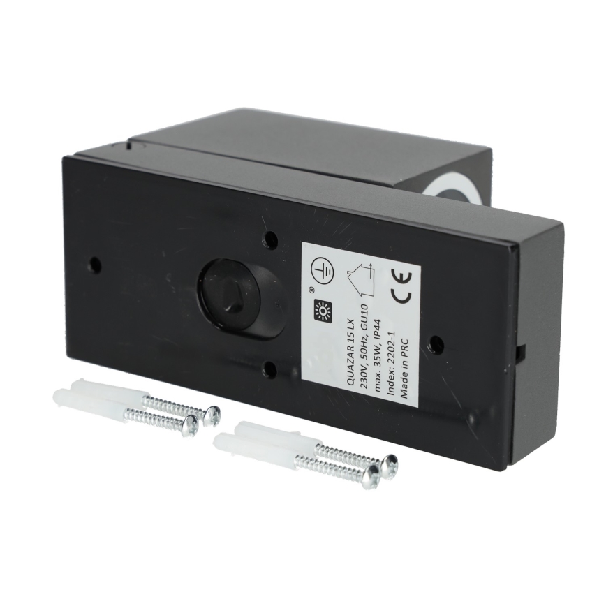 Väli seinavalgusti anduriga QUAZAR 1xGU10/35W/230V IP44 hall