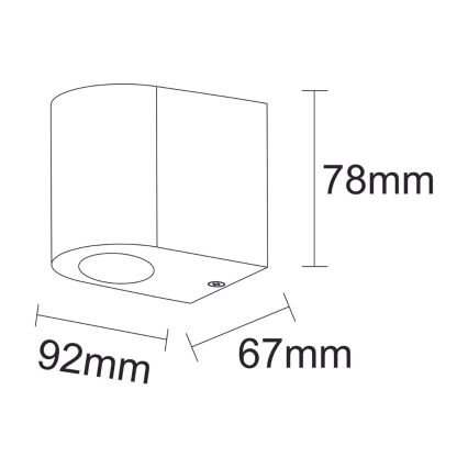 Väli seinavalgusti BOSTON 1xGU10/10W/230V IP44 valge