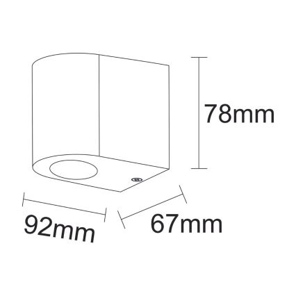 Väli seinavalgusti BOSTON 1xGU10/35W/230V IP44