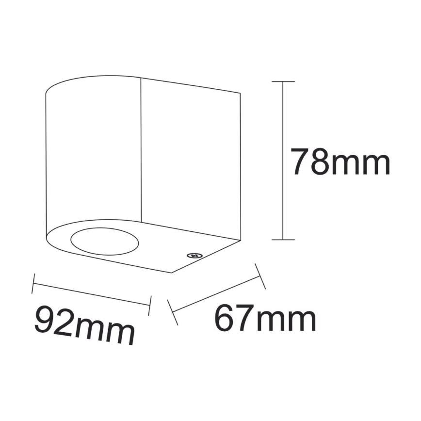 Väli seinavalgusti BOSTON 1xGU10/35W/230V IP44