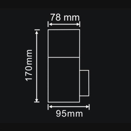 Väli seinavalgusti DALLAS 1xE27/12W/230V IP44 antratsiit