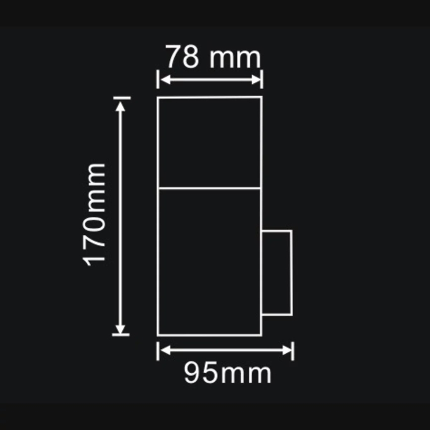 Väli seinavalgusti DALLAS 1xE27/12W/230V IP44 antratsiit