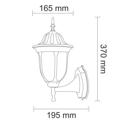 Väli seinavalgusti FLORENCJA 1xE27/20W/230V IP43