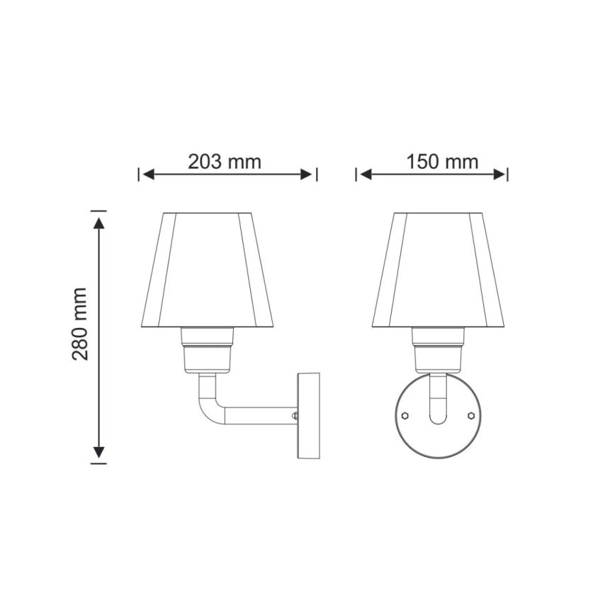Väli seinavalgusti GIZA 1xE27/10W/230V IP44