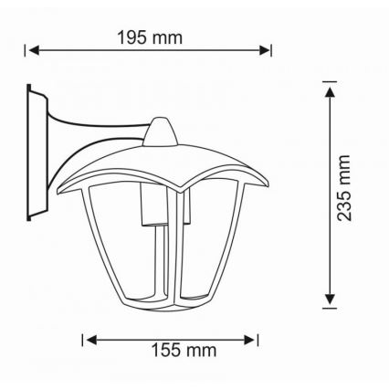 Väli seinavalgusti IGMA 1xE27/12W/230V IP44