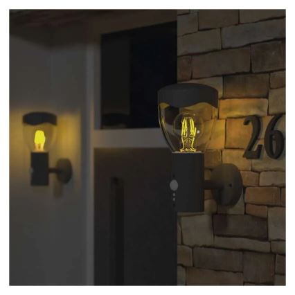 Väli seinavalgusti koos anduriga ARTEO 1xE27/15W/230V IP44